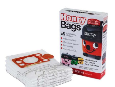 Genuine Numatic Henry Bags 5 Pack Supply