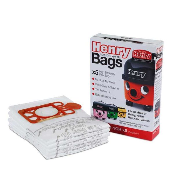 Genuine Numatic Henry Bags 5 Pack Supply