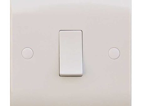 1 Gang Double Pole White Wall Switch 10A Hot on Sale