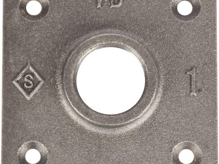 1 2  Black Square Floor Flange For Pipe Furniture Online now