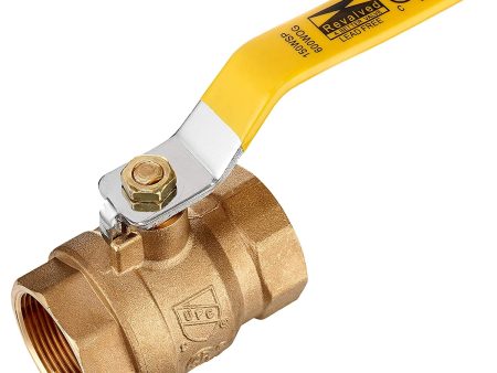 2  Brass Ball Valve 600 WOG Female Threaded NPT Full Port - Lead-Free Online Sale