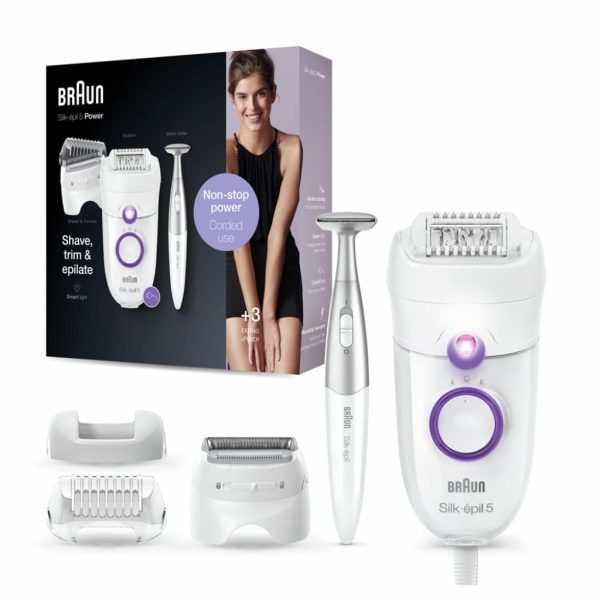 Эпилятор Braun Silk epil 5 SE 5-825P типа 5340 для сухой эпиляции с двумя режимами скорости с питанием от сети Online now