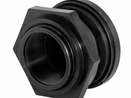 Poly Bulkhead Fitting - EPDM O-Ring - FPT x FPT - 4  (2 Cs) For Cheap