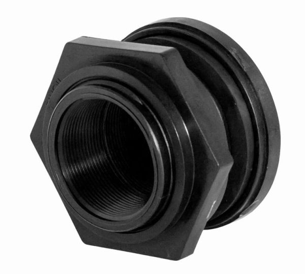 Poly Bulkhead Fitting - EPDM O-Ring - FPT x FPT - 4  (2 Cs) For Cheap