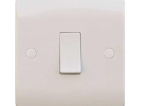 1 Gang 1 Way 10A White Wall Switch Fashion