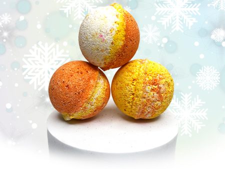 lujo bar Mango + Papaya Mini Bath Bombs | 3 pack | Phthalates Free, Vegan Friendly For Cheap