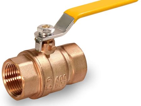 1  Brass Ball Valve 600 WOG   150 PSI Threaded NPT IPS Full Port - Lead Free Supply